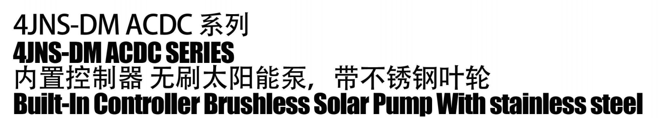 Built-n controller Brushless solar Pump with stainless steel