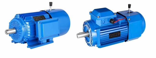 Electromagnetic braking three-phase asynchronous motor